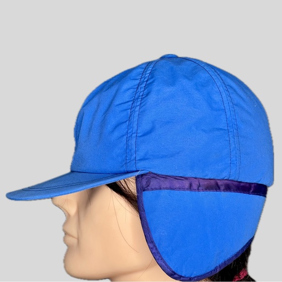 Vintage 1980’s Eddie Bauer Blue Thinsulate Gore-Tex Trapper Ear Flap Cap - Picture 3 of 11